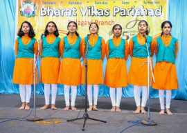 We got first prize @ Bharat Vikas Parishad Interschool Patriotic group singing competition